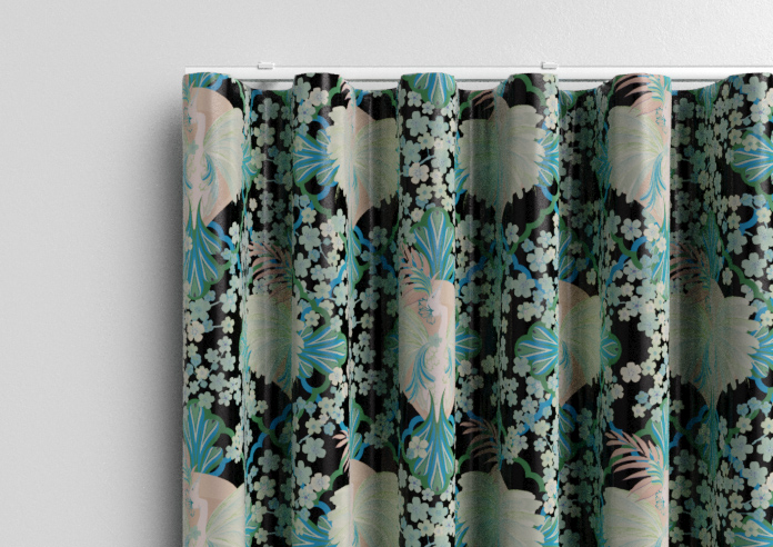 Faded Glamour, Absinthe Black - Made To Measure Curtains - Image 13